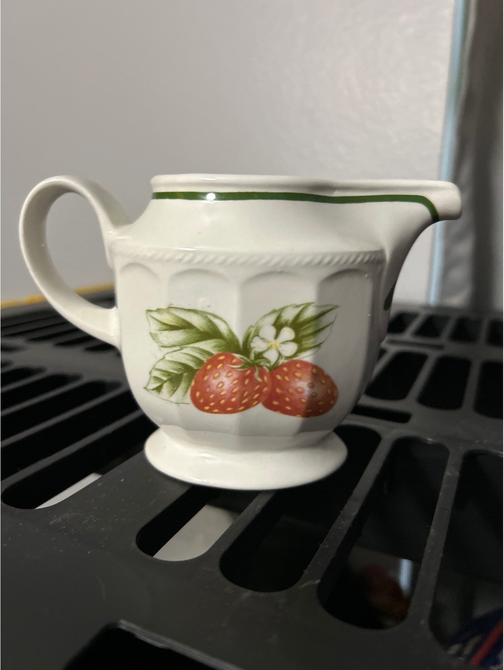 Churchill England Ceramic Creamer Pitcher with Strawberry and Apple Design